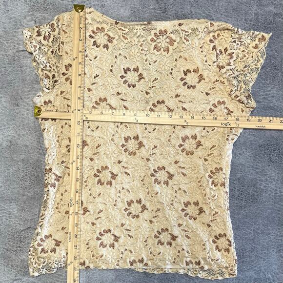 Jtb Lace Floral Short Sleeve Top - Picture 5 of 5